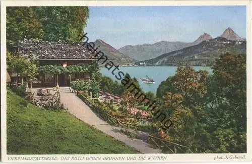 Vierwaldstättersee - Das Rütli gegen Brunnen und die Mythen - Verlag J. Gaberell Thalwil