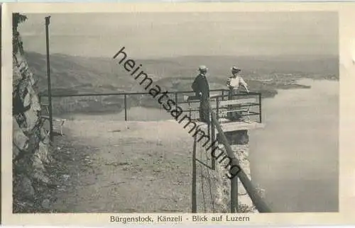 Bürgenstock - Känzeli - Blick auf Luzern - Verlag E. Synnberg & R v. Pfyffer Luzern