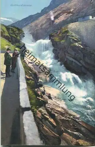 Gotthardstrasse - Die Reussfälle bei der Teufelsbrücke - Verlag E. Goetz Luzern