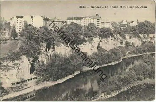 Geneve - Le Rhone et vue sur St. Jean - Verlag Phototypie Co. Neuchatel