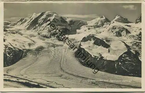 Grenzgletscher und Lysskamm - Foto-AK gel. 1935