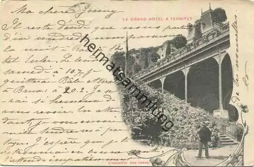 Le Grand Hotel a Territet - L'escalier des roses - gel. 1902