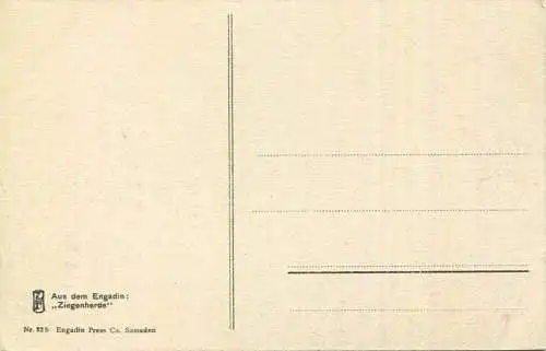 Ziegenherde im Engadin - Verlag Engadin Press Co. Samaden