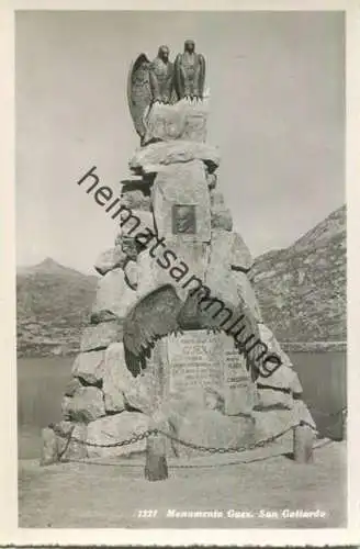 Monumento Guex - San Gottardo - Foto-AK - Verlag W. Borelli Airolo