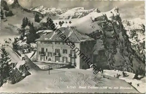 Hotel Trübsee mit Bitzistock - Foto-AK - Verlag Rud. Suter Oberrieden