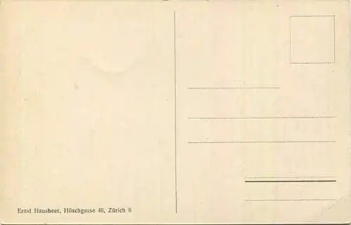 Septimerstrasse - Verlag Ernst Hausheer Höschgasse 46 Zürich