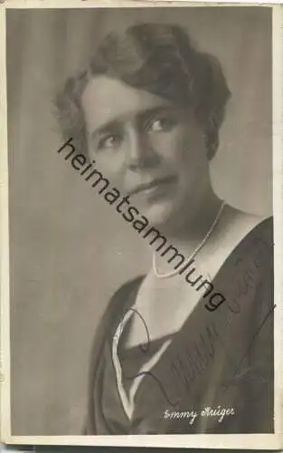 Emmy Krüger - Autogramm 1918 - Deutsche  Opernsängerin (Sopran) - Verlag Leopold München