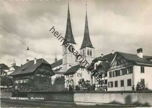 Luzern - Hofkirche - Foto-AK Grossformat - Verlag Rud. Suter Oberrieden