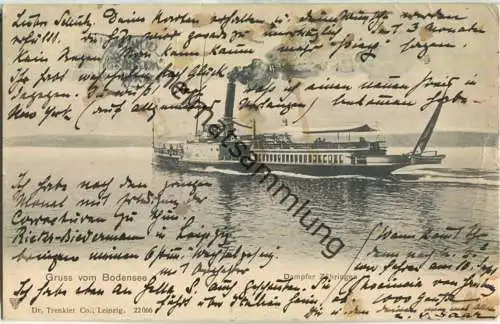 Gruss vom Bodensee - Dampfer Zähringen - Verlag Dr. Trenkler Co. Leipzig