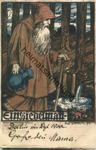 Einsiedelmann - Künstlerkarte Rudolf Schiestl 99  - Lith. Anstalt Hubert Köhler München