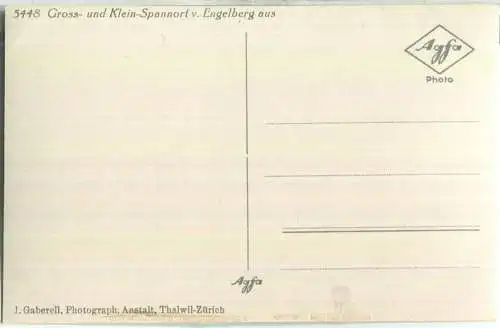 Gross- und Klein-Spannort von Engelberg aus - Foto-Ansichtskarte - Verlag J. Gaberell Thalwil-Zürich