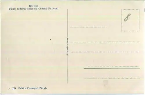 Bern - Nationalratssaal im Bundeshaus - Foto-Ansichtskarte - Edition Photoglob Zürich 30er Jahre