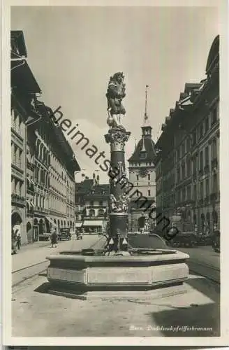 Bern - Dudelsackpfeifferbrunnen - Foto-Ansichtskarte - Edition Photoglob Zürich 30er Jahre