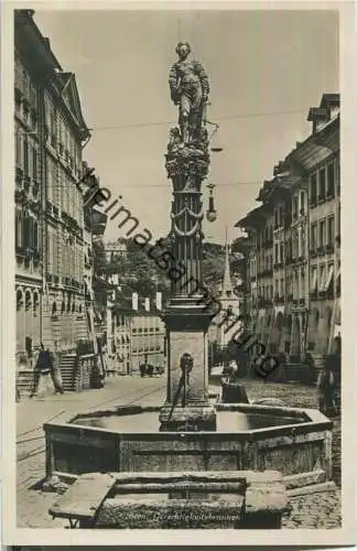 Bern - Gerechtigkeitsbrunnen - Foto-Ansichtskarte - Edition Photoglob Zürich 30er Jahre