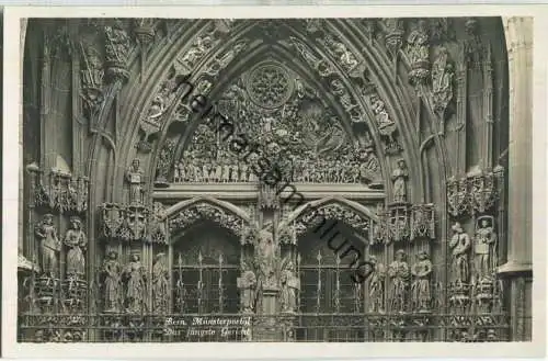 Bern - Münsterportal - Das jüngste Gericht - Foto-Ansichtskarte - Edition Photoglob Zürich 30er Jahre