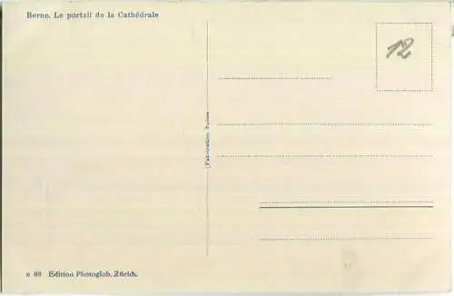 Bern - Münsterportal - Das jüngste Gericht - Foto-Ansichtskarte - Edition Photoglob Zürich 30er Jahre