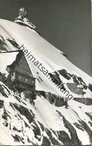 Jungfraujoch - Berghaus - Foto-AK - Verlag H. Steinhauer Interlaken gel. 1956