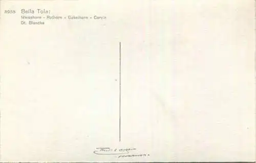 Bella Tola - Weisshorn - Rothorn - Gabelhorn - Foto-AK - Verlag E. Gyger Adelboden