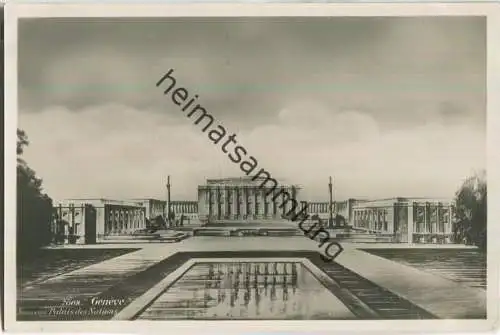 Geneve - Nouveau Palais des Nations - Foto-Ansichtskarte - Edition Phototypie Co. Lausanne 30er Jahre