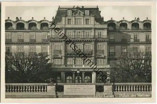Geneve - Palais des Nations - Foto-Ansichtskarte - Edition O. Sartori Geneve 30er Jahre