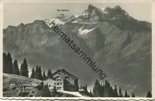 Cabane Militaire a Bretaye - Foto-AK - Edition Perrochet Lausanne gel. 1956