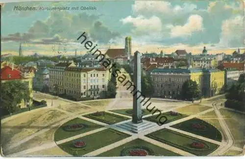 München - Karolinenplatz mit Obelisk - Verlag Ottmar Zieher München