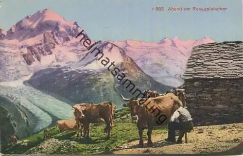 Roseggletscher - Abendstimmung - Edition Photoglob Zürich