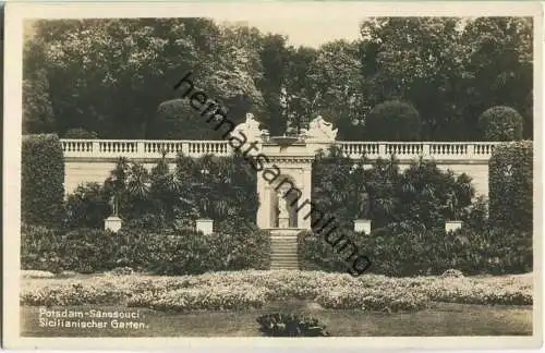 Potsdam - Sanssouci - Sizilianischer Garten - Foto-Ansichtskarte - Verlag Robert Hügel Berlin