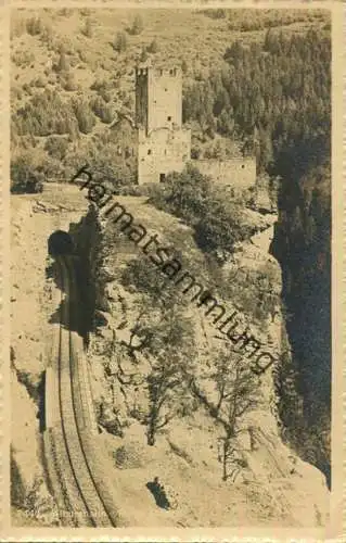 Albulabahn - Ruine Campi - Verlag Wehrli AG Kilchberg gel. 1912