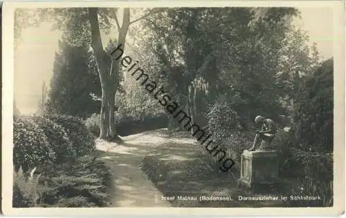 Dornauszieher im Schlosspark - Foto-Ansichtskarte - Verlag Emil Hartmann Mannheim