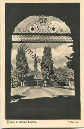 Stettin - Blick aus dem Berliner Tor - Foto-AK 30er Jahre - Verlag Carl Friedrich Fangmeier Magdeburg