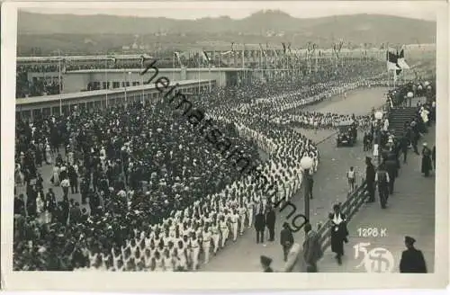 Stuttgart - Einmarsch ins Stadion - Deutsches Turnfest 1933 - Foto-AK 1933