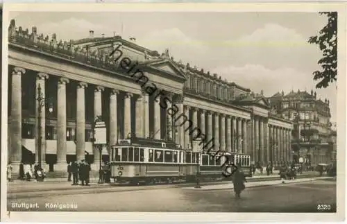 Stuttgart - Königsbau - Strassenbahn - Foto-AK 30er Jahre - Verlag Hans Boettcher Stuttgart