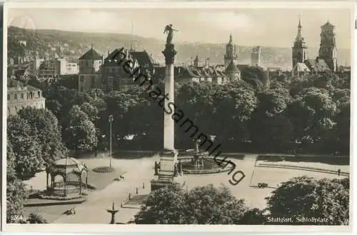 Stuttgart - Schlossplatz - Foto-AK 30er Jahre - Verlag Hans Boettcher Stuttgart (G2051y)*