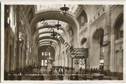 Milano - Stazione Centrale - Galeria Monumentale - Foto-AK 30er Jahre - Verlag Filli Marco Milano