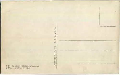 Genua - Genova - Circonvallazione a Mare e Villa Mylius - Foto-AK 30er Jahre - Verlag F. A. P. Genova