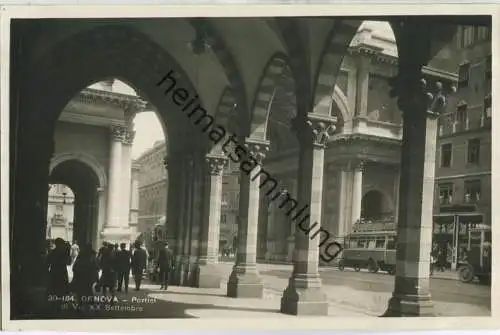 Genua - Genova - Portici di Via XX Settembre - Bus - Foto-AK 30er Jahre - Verlag Brunner & C. Como