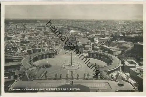 Rom - Roma - Panorama dalla Terrazza di S. Pietro - Foto-AK 30er Jahre