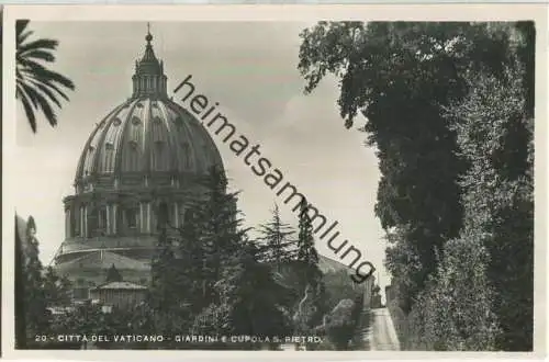 Rom - Roma - Citta del Vaticano - Giardini e Cupola de S. Pietro - Foto-AK 30er Jahre