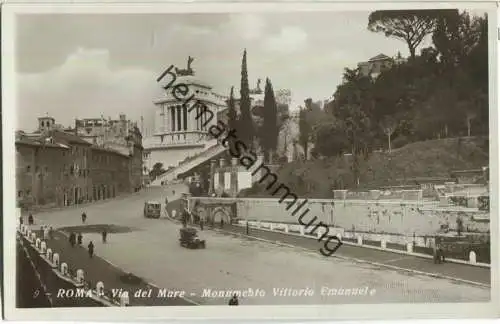 Rom - Roma - Via del Mare - Monumento Vittorio Emanuele - Foto-AK 30er Jahre