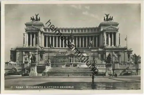 Rom - Roma - Monumento a Vittorio Emanuele - Foto-AK 30er Jahre