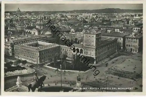 Rom - Roma - Piazza Venezia dal Monumento - Foto-AK 30er Jahre