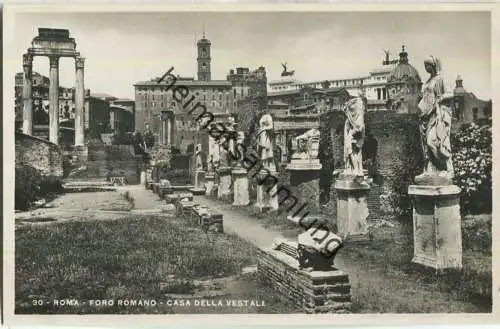 Rom - Roma - Foro Romano - Casa della Vestale - Foto-AK 30er Jahre