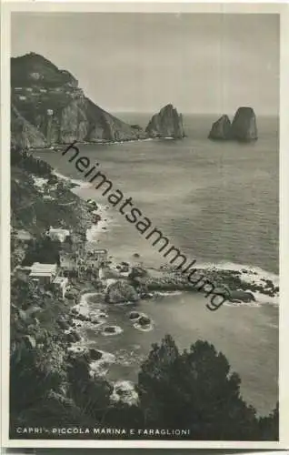 Capri - Piccola Marina e Faraglioni - Foto-AK 30er Jahre - Verlag V. Carcavallo Napoli