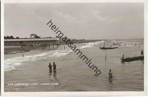 Venedig - Venezia - Lido - Lungo Mare - Foto-Ansichtskarte 30er Jahre - Verlag G. Brocca Venezia