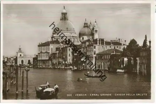 Venedig - Venezia - Canal Grande - Chiesa della Salute - Foto-Ansichtskarte 30er Jahre - Verlag Fotocelere Torino