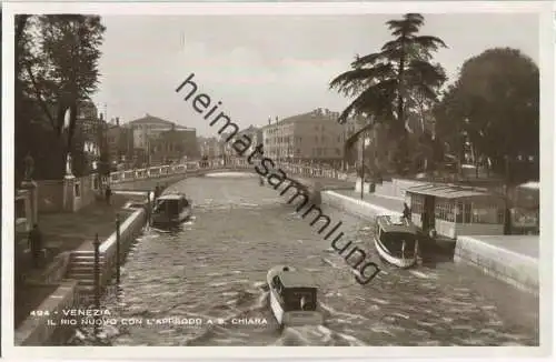 Venedig - Venezia - Il Rio nuovo con l'Approdo a S. Chiara - Foto-Ansichtskarte 30er Jahre - Verlag G. Brocca Venezia