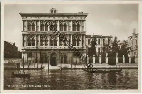 Venedig - Venezia - Palazzo Vendramin - Foto-Ansichtskarte 30er Jahre - Verlag Fotocelere Torino
