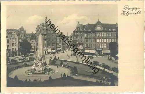 Danzig - Holzmarkt - Foto-AK 30er Jahre - Verlag W. F. Burau Danzig