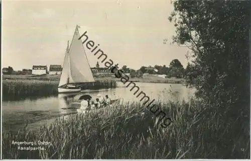 Wegorzewo - Angerburg - Kanalpartie - Foto-AK 30er Jahre - Verlag Louis Kuhnke Angerburg